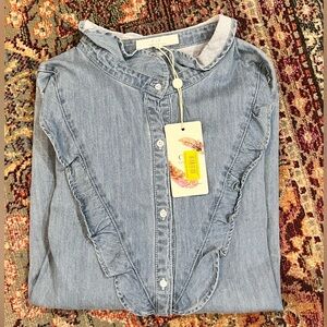 FINAL PRICE NWT Chelsea and Violet Button Down Denim Top